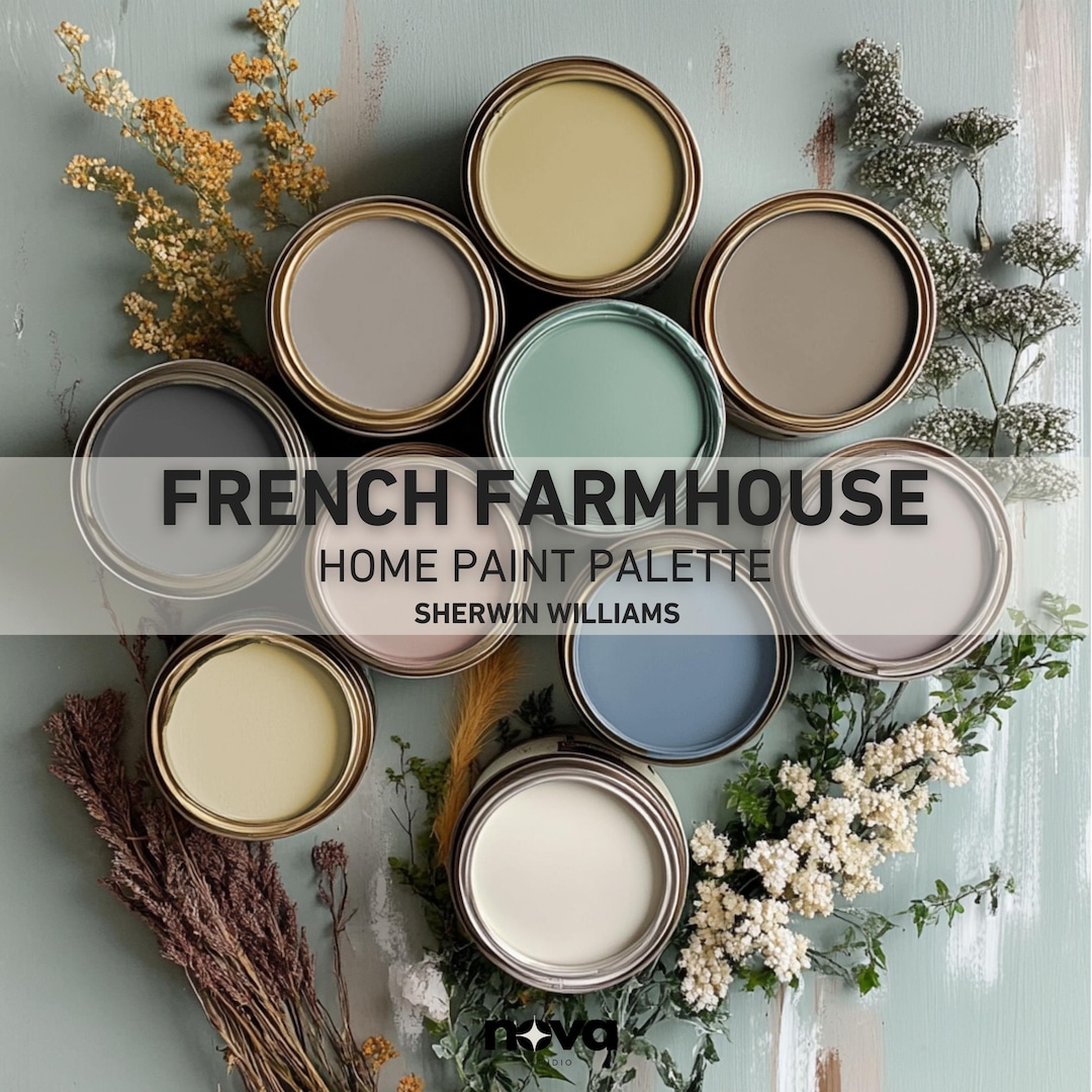 French Farmhouse Sherwin Williams Paint Color Palette – Digital ...
