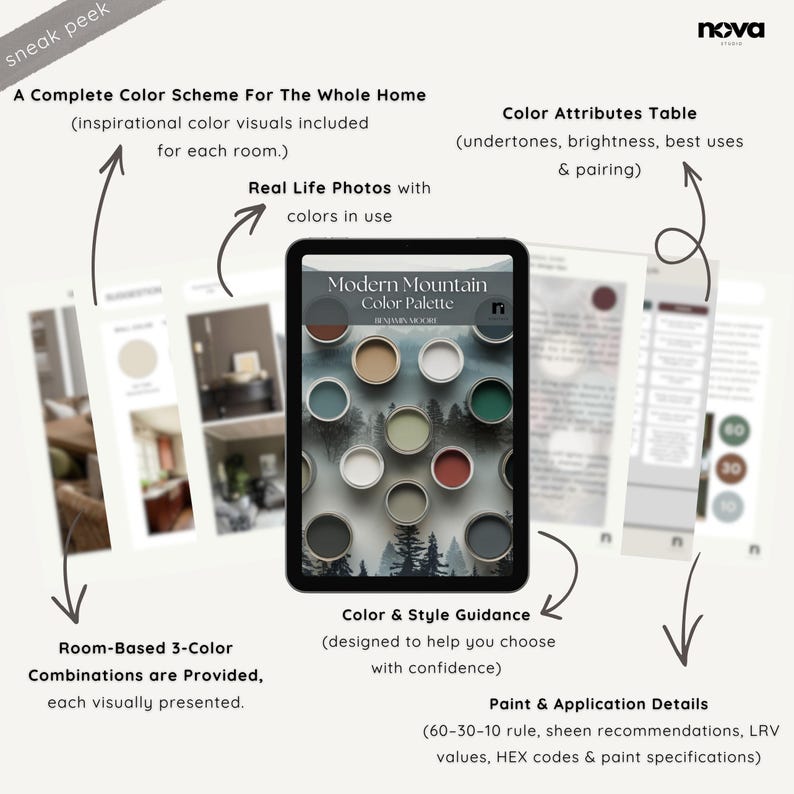 Nowoczesny dom w górach, paleta kolorów farb Benjamin Moore (PDF) zdjęcie 9