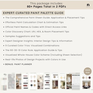 Sherwin Williams Modern Classic Home Paint Scheme, ganze Hausfarbpalette, SW 7029 Angenehme graue koordinierende Farbe Bild 3