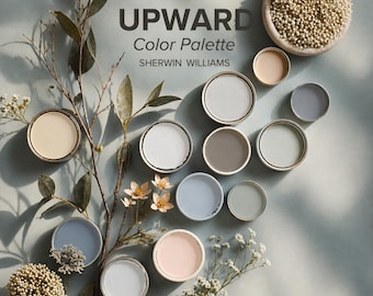 Paleta de pintura para toda la casa UPWARD Color del año, esquema de colores para paredes de Sherwin Williams, descarga digital