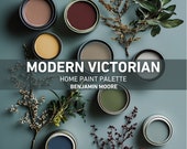 MODERN VICTORIAN Home Paint Palette 2024, Benjamin Moore Whole House Paint Color Scheme, Moody Fall Home Interiors, BM Coordinating Colors