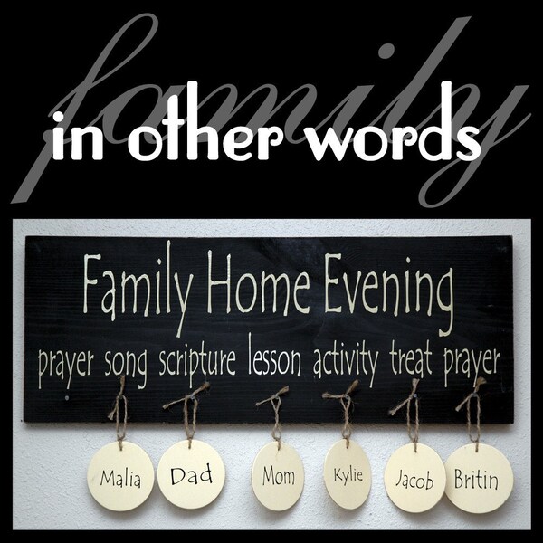 LDS Family Home Evening Board  or Chore Board