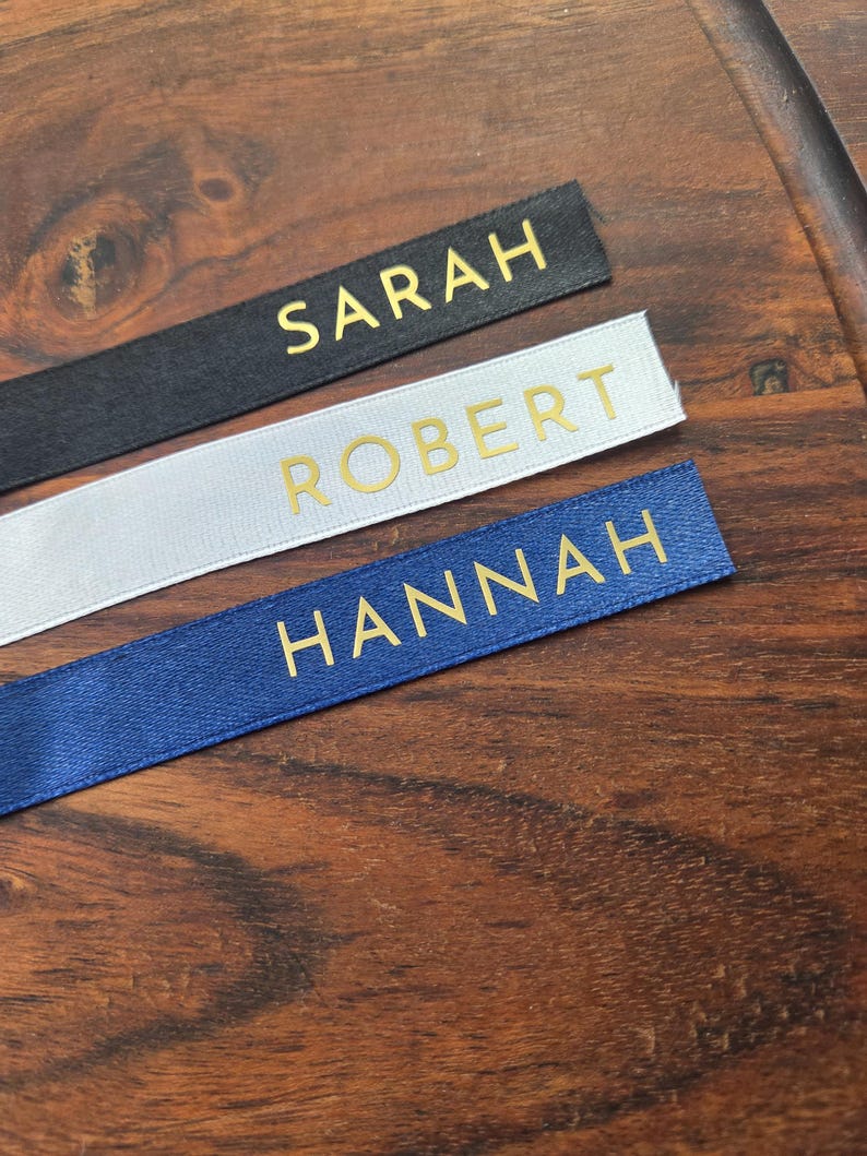 Property Card Ribbon Satin Ribbon Place Card - Etsy