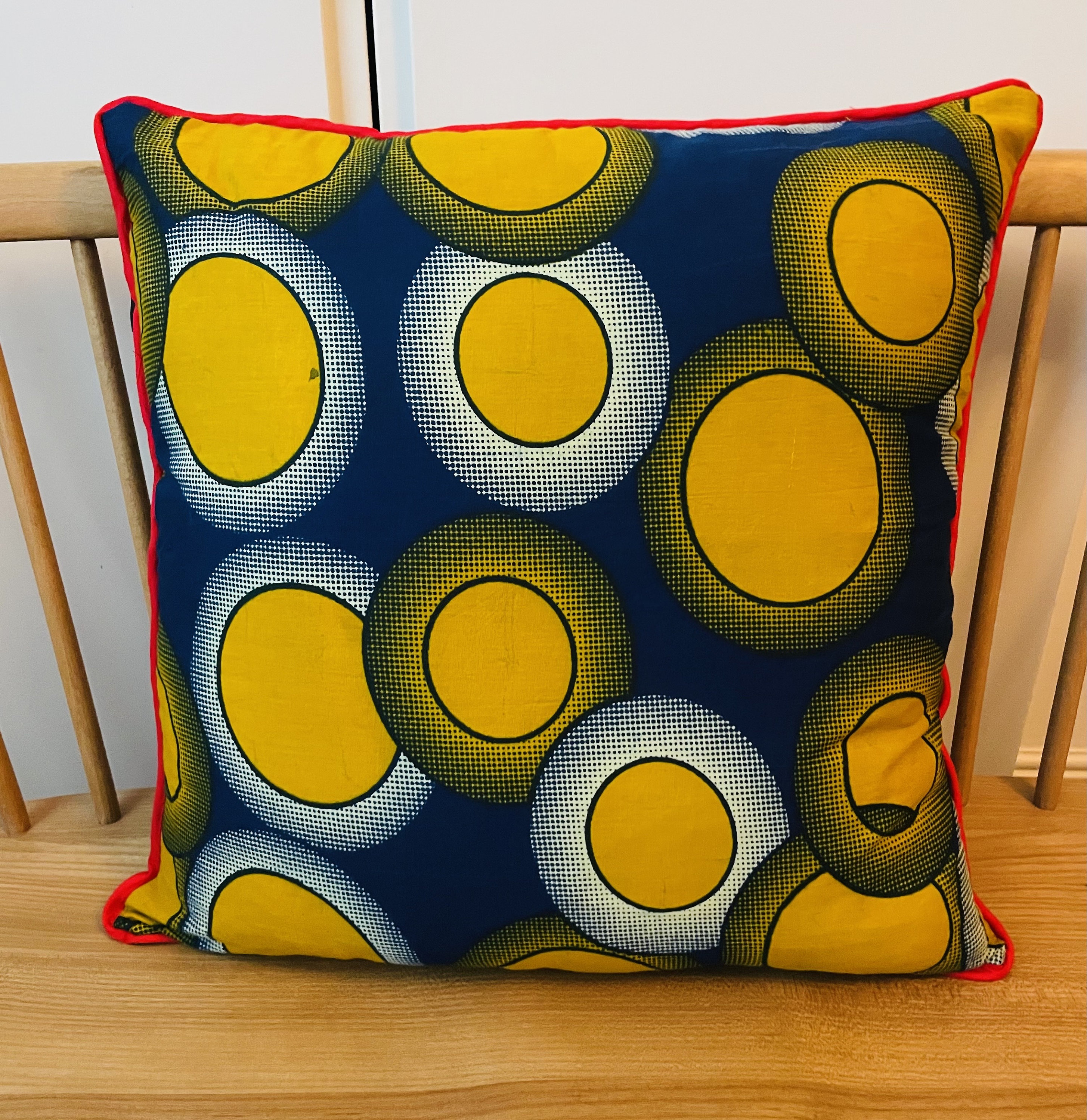 Afro Retro Cushion Covers With Zip, 50cm X 50cm African/ Kitenge