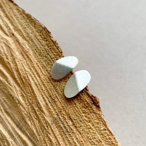 Simple Sliver Handmade Stud Earrings, Cute small tiny silver earrings