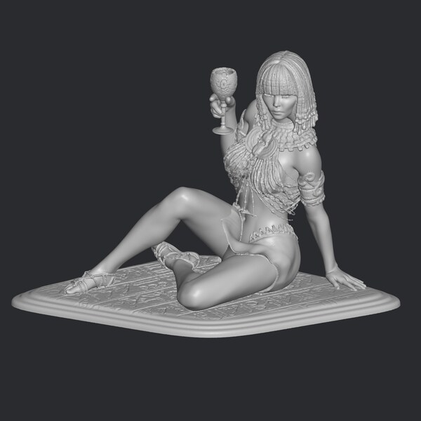 Cleopatra diorama adult stl file 3d Printing, 3d Figure Stl, 3d Stl, Super hero Figure, Game, Cartoon Comic Action Figure, Gift