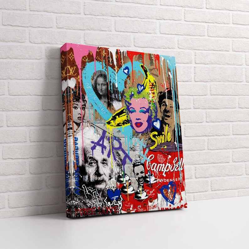Colourful Graffiti art on a wall Stock Photo