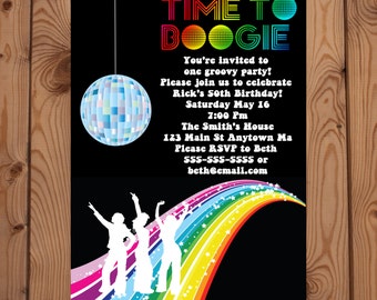 70s Invitation Etsy