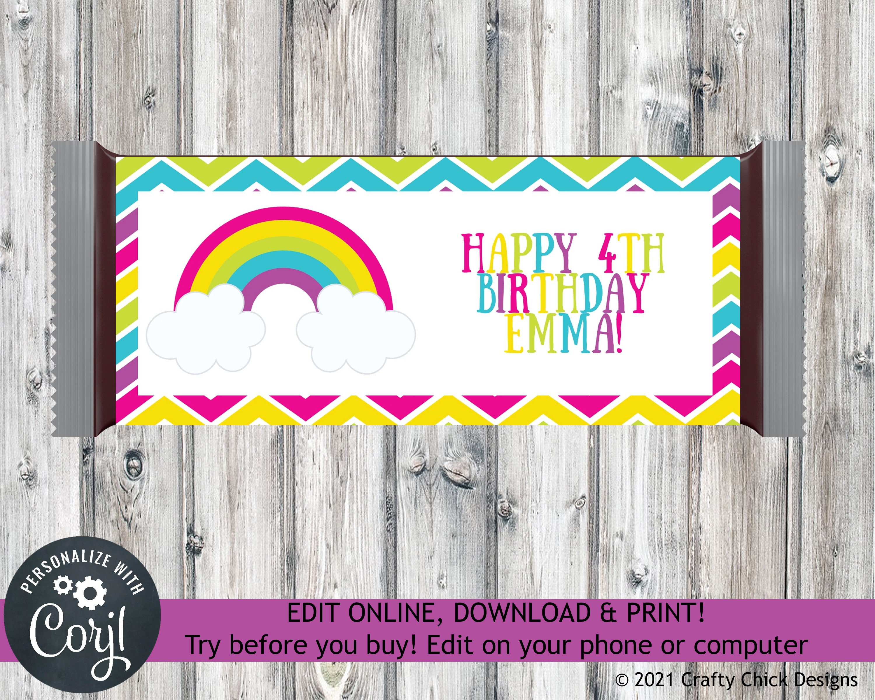Editable Rainbow Birthday Party Printables Rainbow Party - Etsy