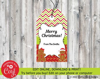 Christmas Favor Tag, Christmas Gift Tag, Editable Christmas Tag, Printable Christmas Tag, Christmas Gift Label, Editable Christmas Tag C4