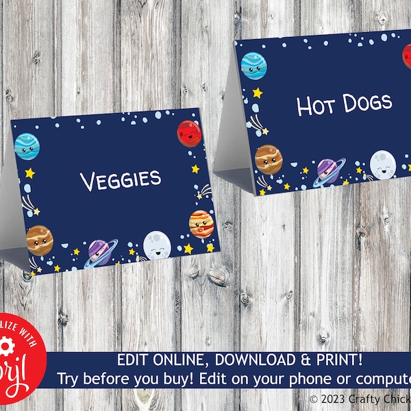 Outer Space Labels - Etsy