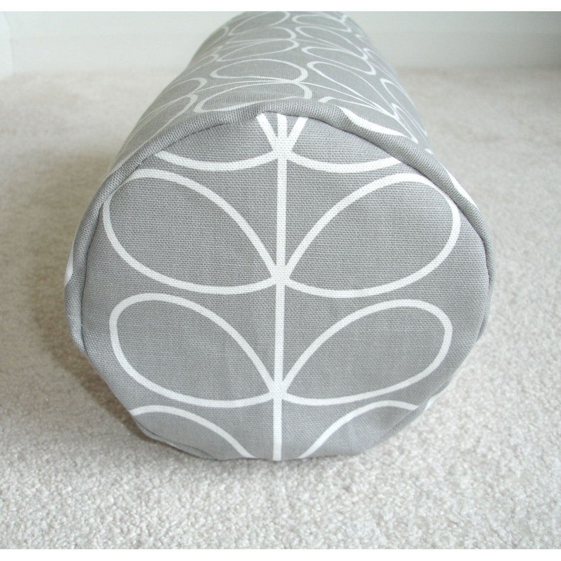 Cylinder Bolster Pillow Cover Silver Grey 8x18 Neck Roll Round Etsy UK
