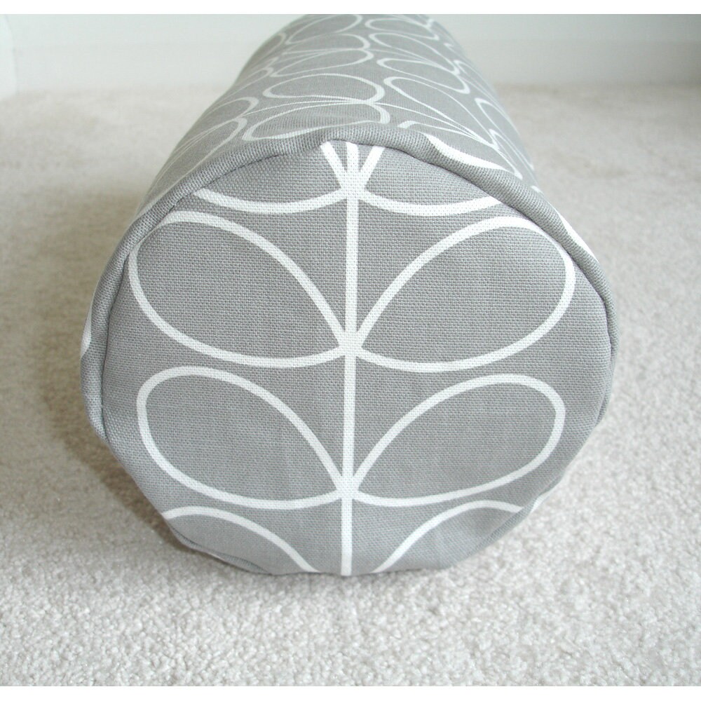 Cylinder Bolster Pillow Cover Silver Grey 8x18 Neck Roll Round Etsy UK
