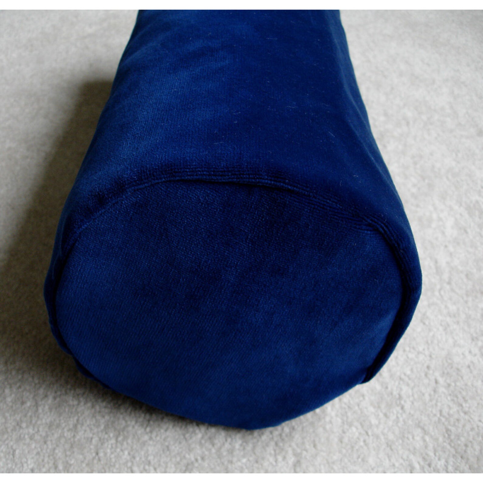 Navy Blue Velvet Cylinder Bolster Pillow Cover 6x16 Round Etsy