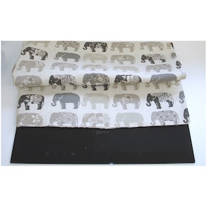 Induction Hob Cover 60cm x 55cm Oven Stove Cooker Elephants Grey 24&quot; Electric Top Surface Saver Mat Kitchen Pad Topper Gray