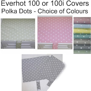 Everhot 100 100i Lid Covers Pair of Range Cooker Hotplate Mats Pads Green Brown Yellow Pink Blue Duck Egg Grey Polka Dots Hob Cover