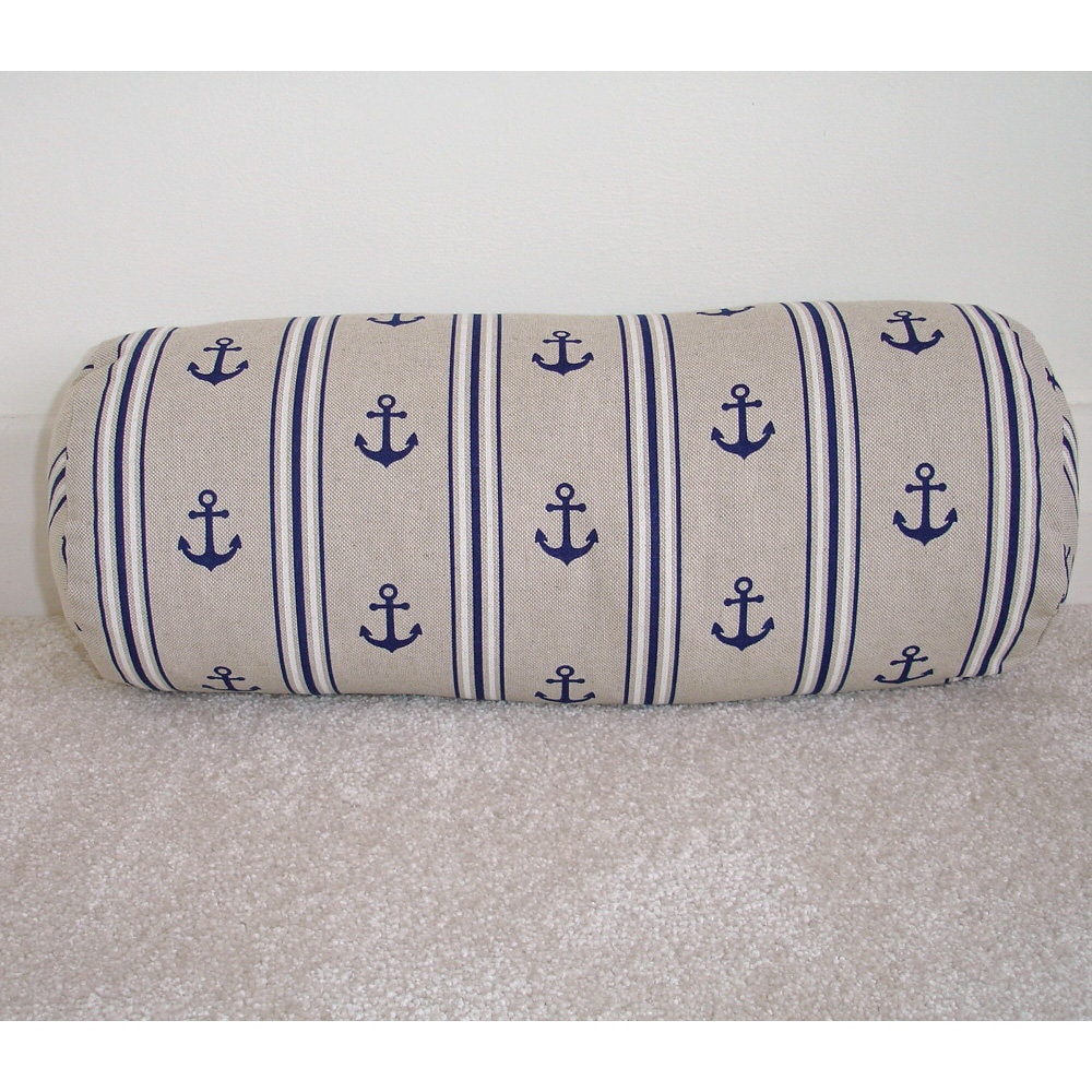 Anchor Bolster Pillow Cover Cylinder Neck Roll 16