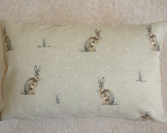 10x16 Tempur Travel Pillow Cover with Zip 40x26cm Rabbit Cushion Cover Bolster Oblong Cushion Sham Pillowcase Hartley Hare 16"x10" Brown