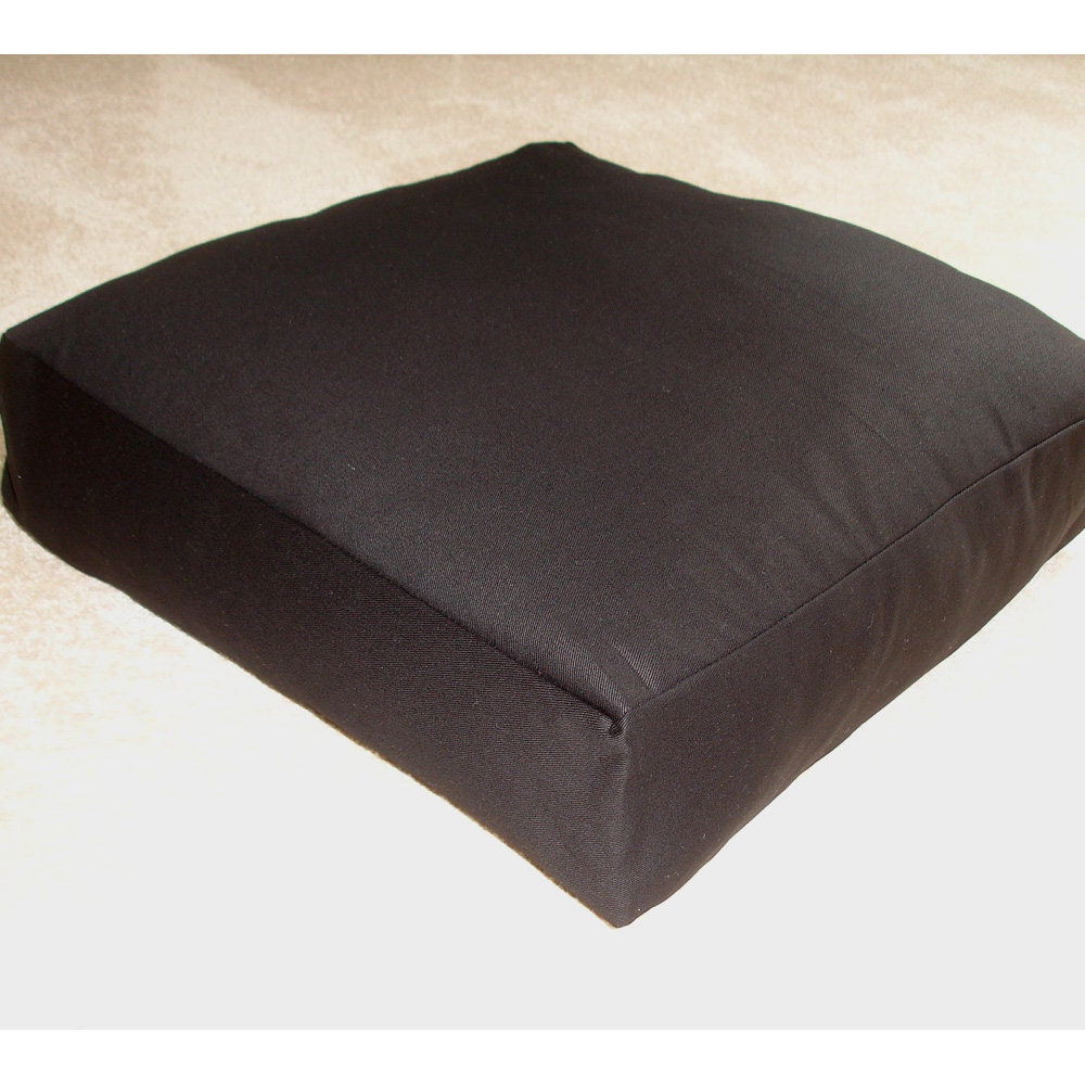 Box Cushion Cover Black 16x16x4 Seat Booster Etsy UK