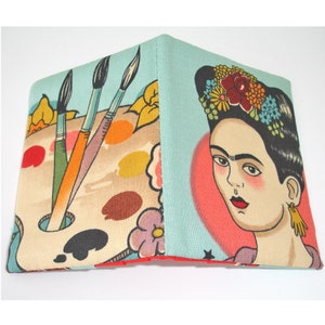 Porte-cartes de crédit Frida Kahlo Porte-cartes bancaires Porte-cartes Oyster artistiques Pochette 6 poches Autoportrait artiste mexicain