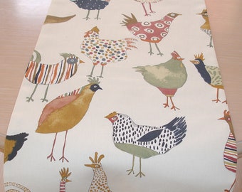 Hens Dining Table Runner Hen Rooster Roosters 84" Chicken Chickens 7ft Topper Decorative Farmhouse 210cm