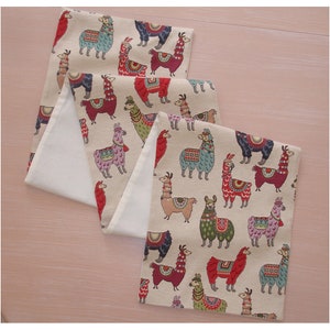 Table Runner Llama Alpaca 3ft 4ft 5ft 6ft 36 48 60 72 Modern Llamas Alpacas Tapestry image 3