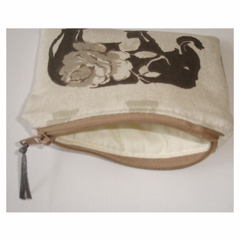 Grey Elephant Credit Card Size Zipped Purse