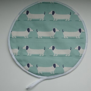 Aga Hob Hotplate Lid Mat Pad Round Hat Covers Sausage Dog Dogs Dachshund Dachshunds Duck Egg Weiner Daschund Wiener Dachshound Surface Saver