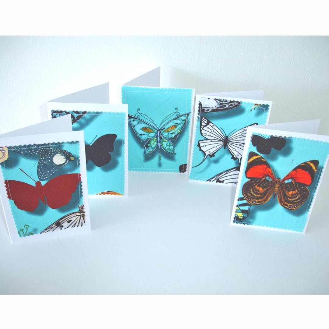 Butterfly Cards Pack of 5 Notelets Blank Greetings Card Christian ...
