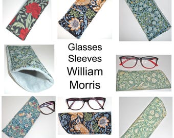 Glasses Case Soft Cozy Sleeve Liberty William Morris Cotton Eyeglass Spectacles Specs Floral