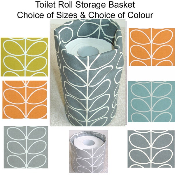 Toilet Loo Roll Holder Basket Storage Two Roll Stem Leaf Bathroom Accessories 2 Rolls Silver Grey Orange Duck Egg Yellow Ochre