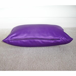 Satin Travel Pillow Cover Tempur SMALL 10x16 Case Luxury Hair and Skin Casper Nap Sham Pillowcase Pink Black White Grey Navy Blue Purple image 12