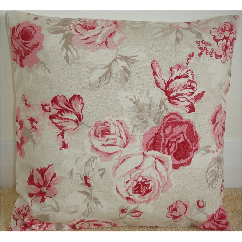 24x24 Pillow Cover Roses 24 Cushion Sham Slip Case Pink Etsy