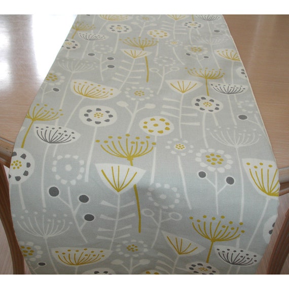 Yellow and best sale gray table runner