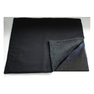 Induction Hob Cover Black 24&quot;x22&quot; With Black Underside Electric Oven Hotplate Surface Saver 60x55cm Mat Kitchen Pad Topper Plain Block Solid