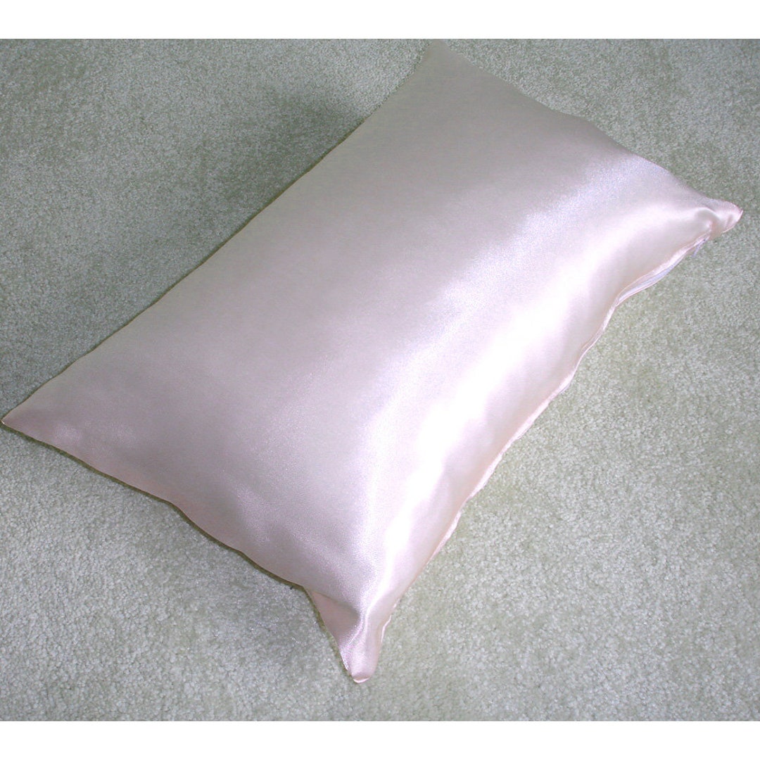 small white satin pillow