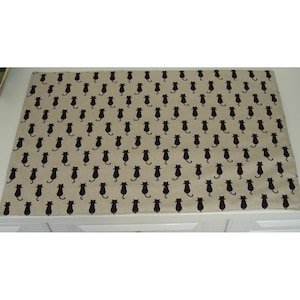 Induction Hob Cover 83x55cm Oven Stove Cooker Black Cats Electric Hotplate Top Surface Saver Mat Kitchen Pad Topper Plain Block Solid Cat