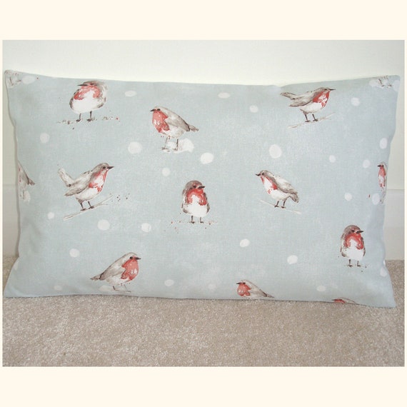 Holiday Robin 12x16 Pillow Cover Christmas Red Brown Grey 16 X 12 Oblong Bolster Robins Cushion Sham Case Birds Pillowcase Xmas Holidays Etsy Norway