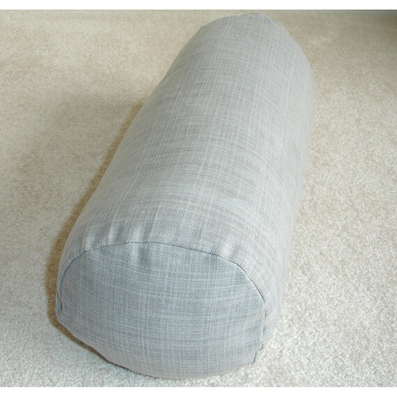 Grey Bolster Pillow Cylinder Cover 6x16 Round Ended End Etsy