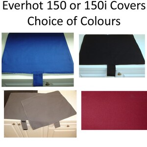 Everhot 150 or 150i Lid Covers Pair of Hotplate Cooker Mats Pads Black Blue Burgundy or Grey Oven Cover Plain Block Solid Colour