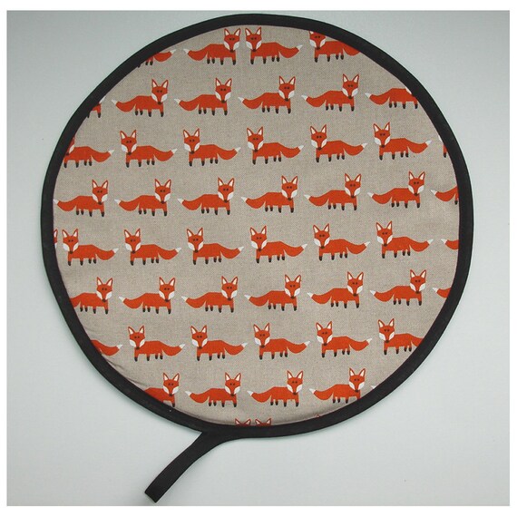 Lid Hob Covers Black Chef Chefs Pads Suitable for Aga PAIR with Loop Cotton