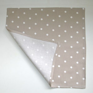 Napkins Polka Dot Dots Spots White Spotted Serviettes Yellow Grey Blue Duck Egg Pink Sage Green Beige Brown Single Napkin Set Table Linens Brown