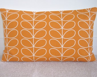 12x20 Oblong Orange Pillow Cover 20"x12" Bolster Cushion Case Slip Sham Pillowcase Stem Leaves Papaya 50x30cm Geometric Rectangular