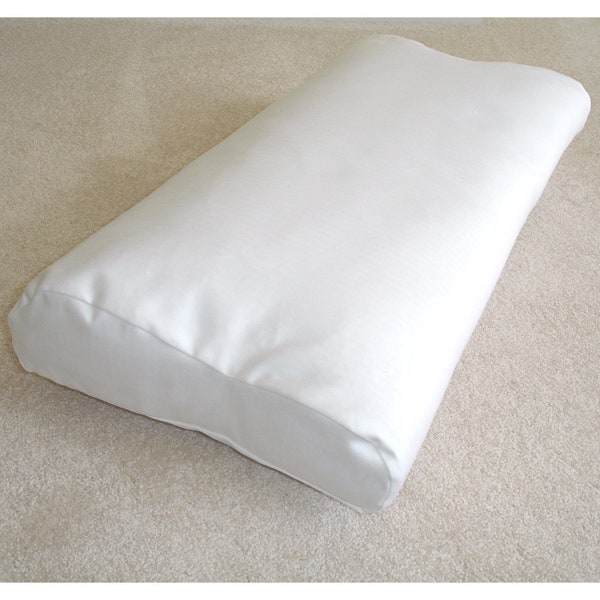 Tempur Original Pillow COVER ONLY White Case Neck Pedic Medium Large or XL Queen Size Ergonomic Cushion Pillowcase Plain Solid Colour Stripe