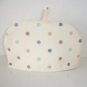 STUMP Teapot SMALL Tea Cosy for 18oz Stump Pot Polka Dot Spots Duck Egg Blue Brown