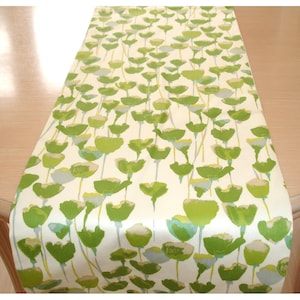 Green Table Runner 48&quot; Tulip 4ft Duck Egg Tulips 120cm Kelly Emerald Green