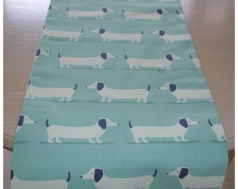 Dogs Table Runner Dachshund 48" Dachsunds Dog Duck Egg Wiener Doxie Daschund Sausage Weiners  4ft Small Coffee Table Size 120cm Overlay