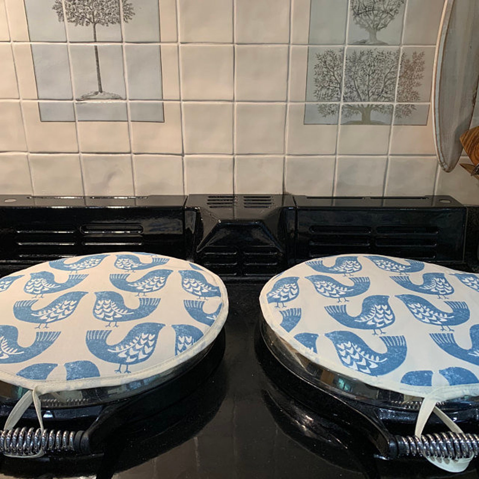 Aga Hob Lid Cover Mat Pad Round Hotplate Hat Atomic Kitchen Etsy