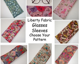 Glasses Case Soft Cozy Sleeve Liberty William Morris Cotton Eyeglass Spectacles Specs Floral