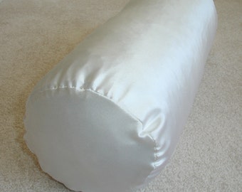 Mulberry Silk Bolster Cover 22 MOMME Neck Roll Cylinder Pillow Sham 22mm With Zip 6x16 Luxury Case Slip Pillowcase Ivory Hypoallergenic